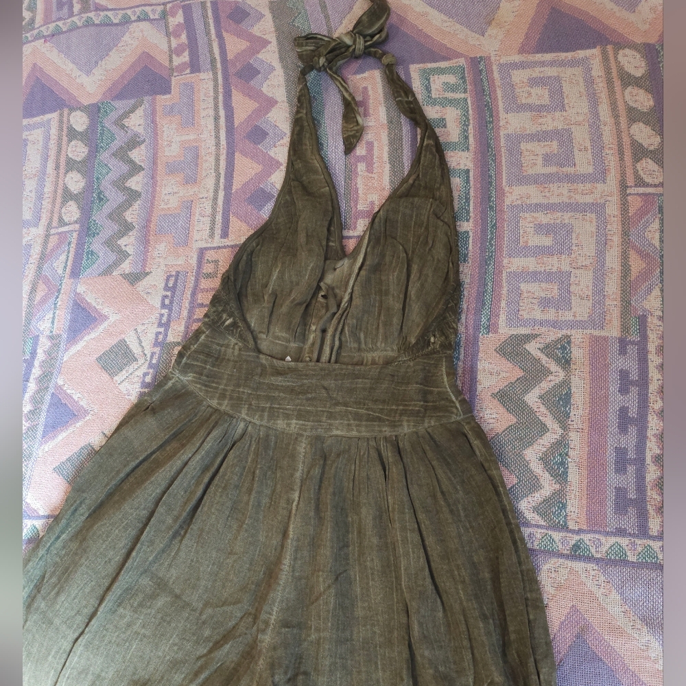 FREE PEOPLE Travel Light Halter Jumpsuit Size XS - Picture 8 of 10